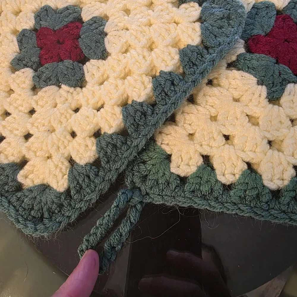 2 Handmade Crochet Pot Holders 8.5